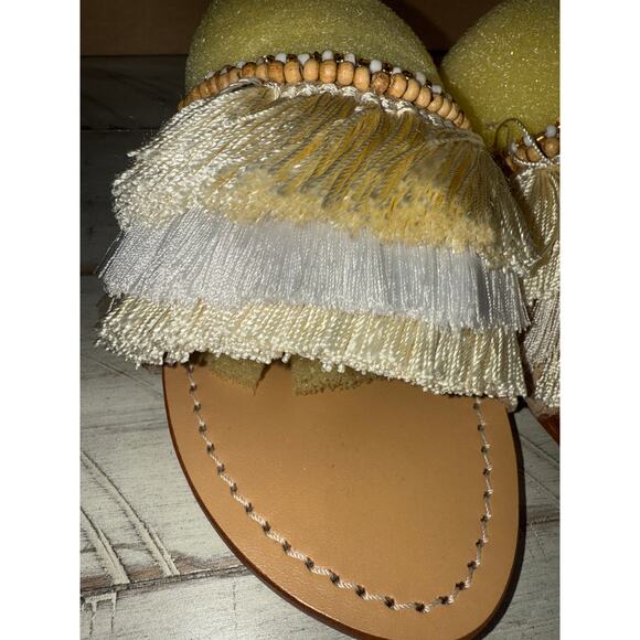 Mystique BOHO Nude Fringe Sandals in the box Woman Sz 9 - Picture 5 of 7